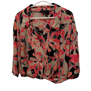 Tommy Hilfiger Floral Cotton Shirt Size XL